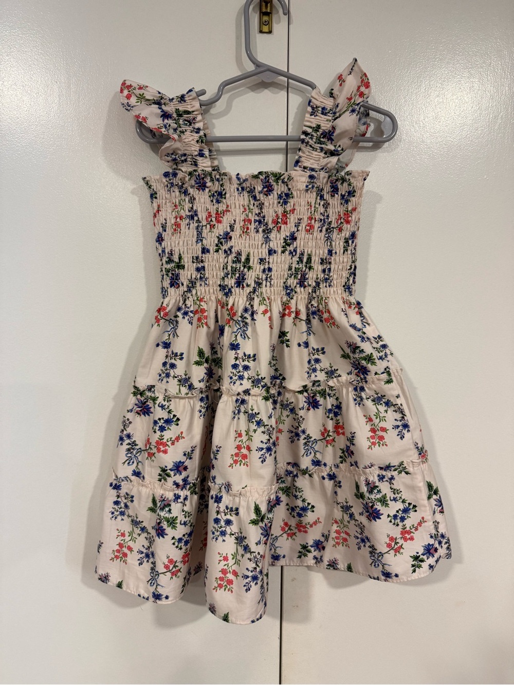 Hill House Tiny Ellie Nap Dress- Pink Scallop Bow chintz
